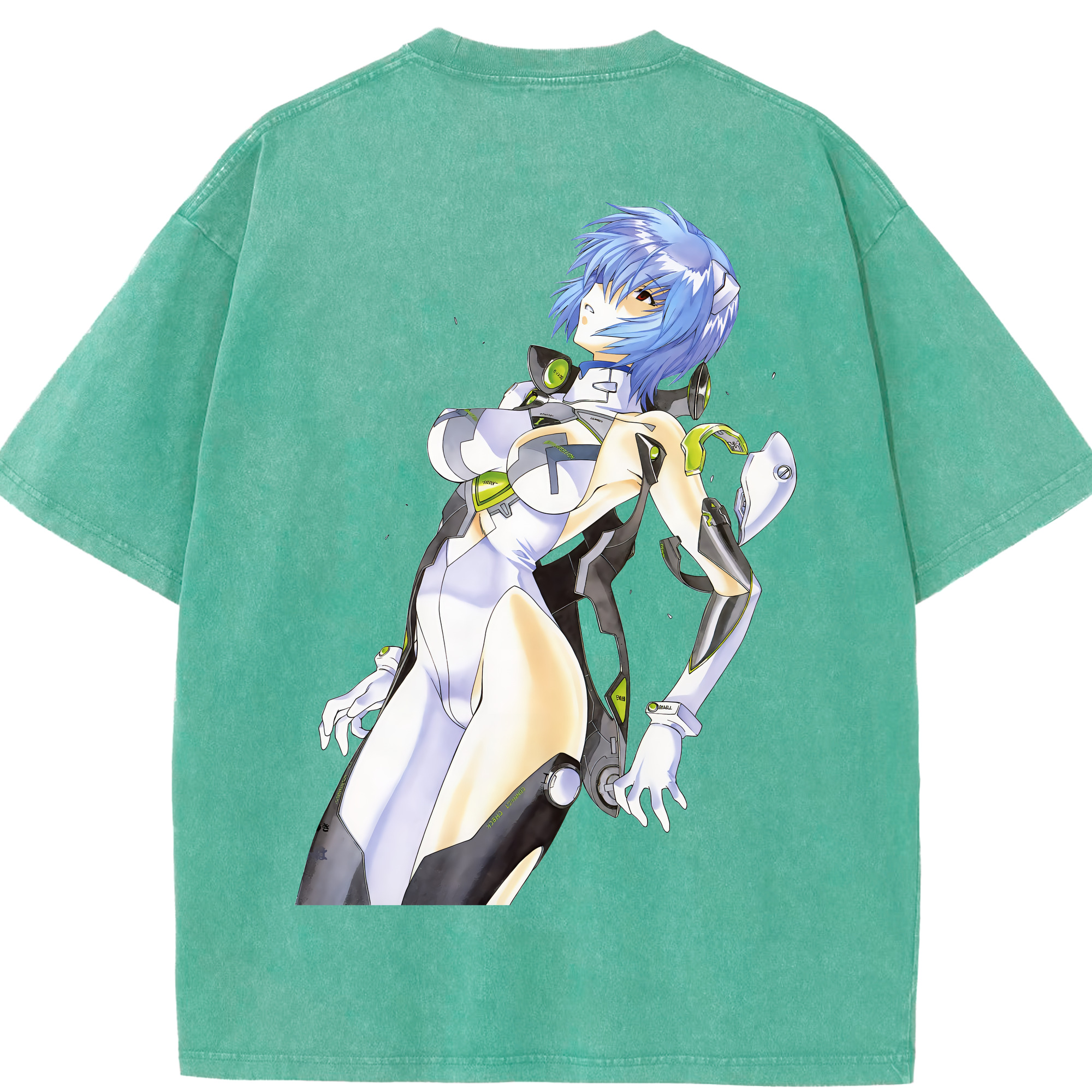 （画像用） EVA 新世紀エヴァンゲリオン 綿100% ヴィンテージ風 半袖Tシャツ（背面プリント）